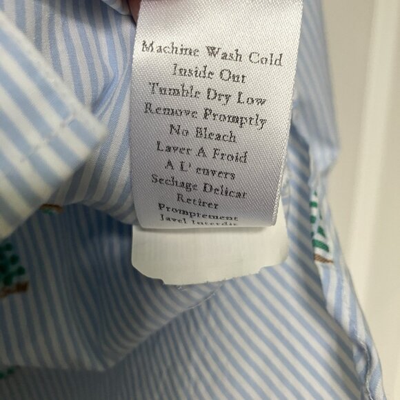 Frank & Eileen Silvio Top Womens XS Blue Stripe Sailboat Coastal Italian Cotton - Picture 6 of 9